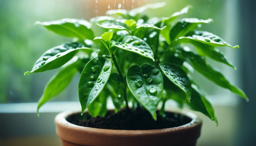 coffee plant watering coffee plant watering