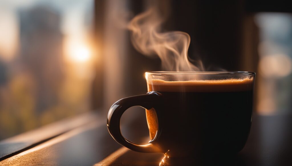 drinking coffee on an empty stomach