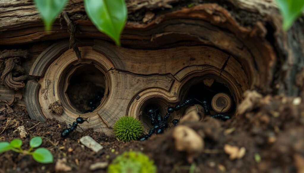 Carpenter ant nest Carpenter ant nest