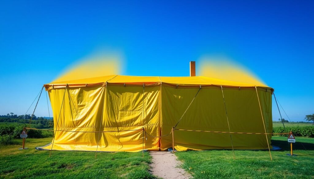 Termite tent sealing Termite tent sealing