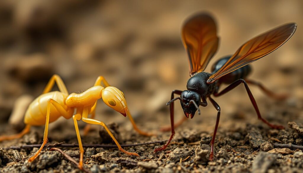 difference between a termite and a flying ant
