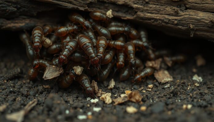how do termites eat wood