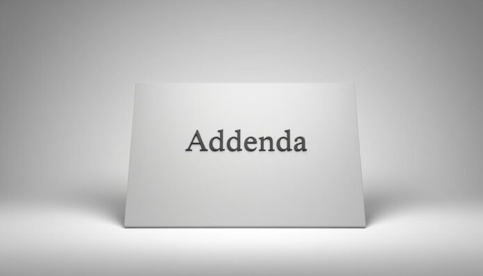 addenda meaning