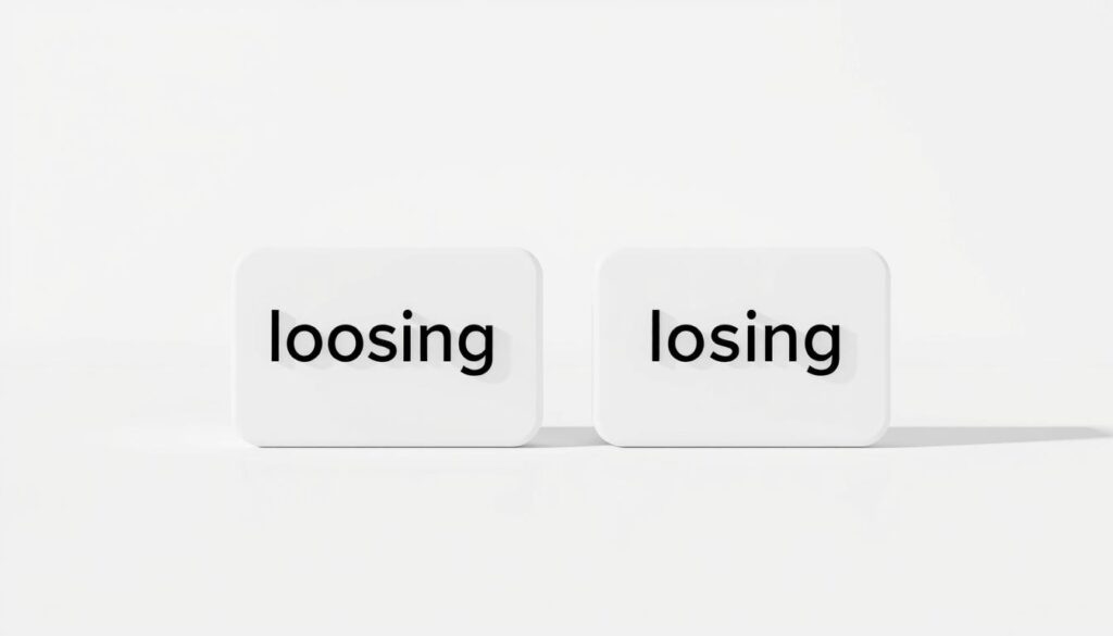 loosing vs losing