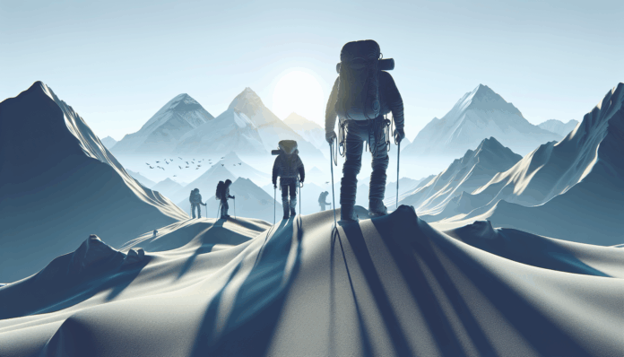 mount everest hikers