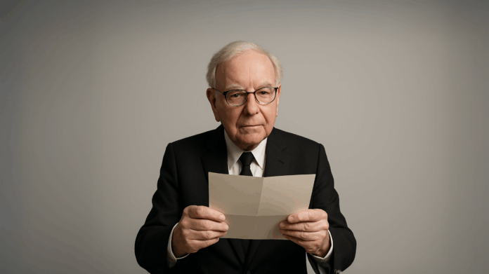 Warren Buffett's last letter
