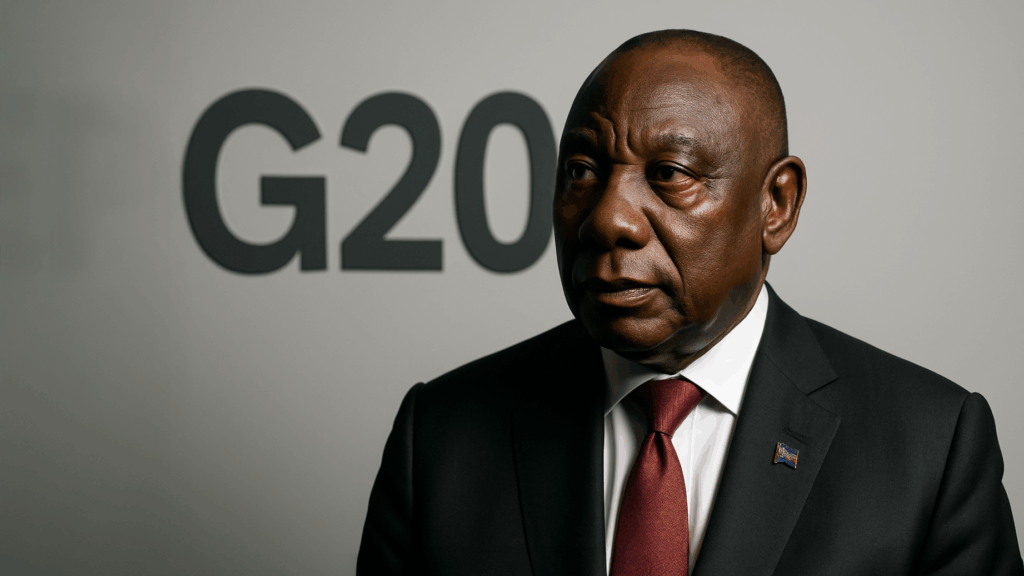 Ramaphosa G20 tensions rise